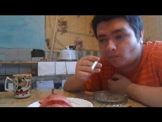 tasting sausage barbecue © video